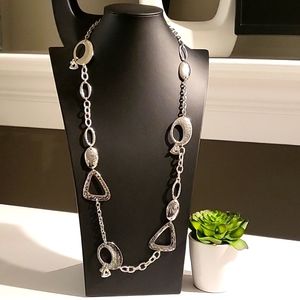 Chico's Long Silver Necklace